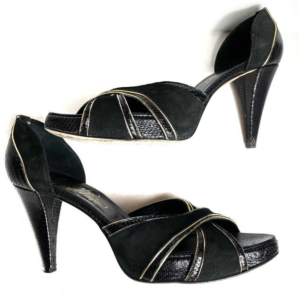 Alejandro Ingelmo black peep toe heels EUR size 40
